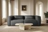FEROX Dreisitzer-Sofa im Loft-Stil Kunstleder dunkelgrau dunkelgrau - Foto 12