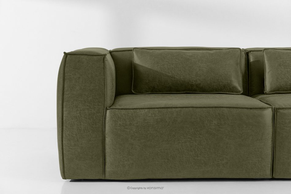 FEROX Dreisitzer-Sofa im Loft-Stil Kunstleder grün grün - Foto 6