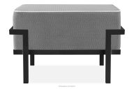 Gartenhocker auf Metallbeinen dunkelgrau/schwarz/weiß