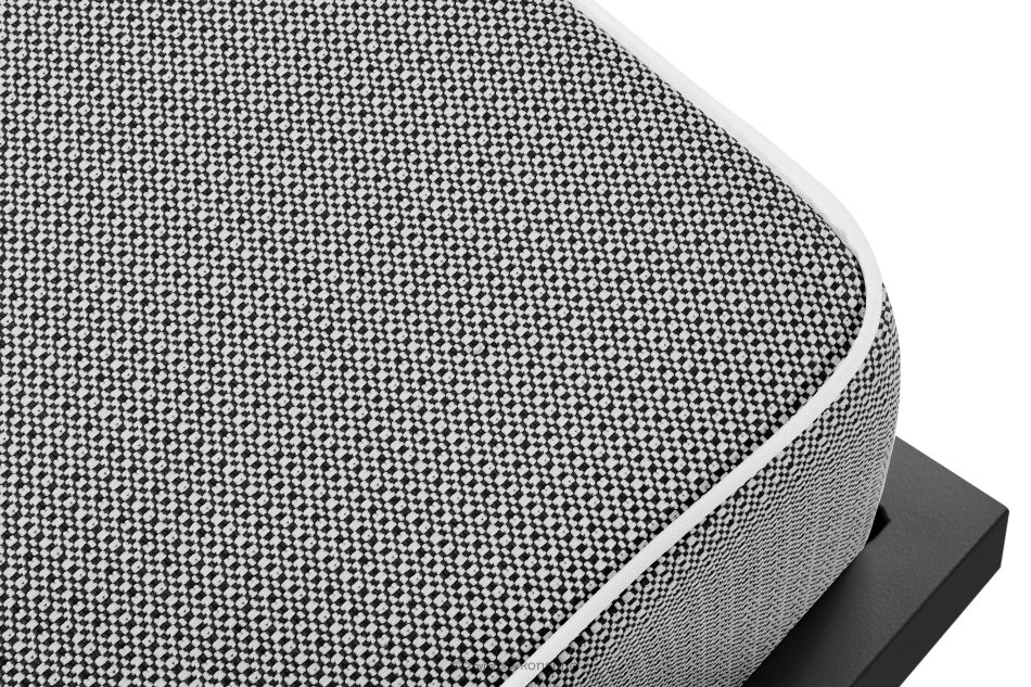 TRIGLO Gartenhocker auf Metallbeinen dunkelgrau/schwarz/weiß dunkelgrau/schwarz/weiß - Foto 3