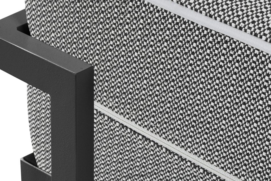 TRIGLO Gartenhocker auf Metallbeinen dunkelgrau/schwarz/weiß dunkelgrau/schwarz/weiß - Foto 4