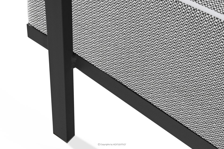 TRIGLO Gartenhocker auf Metallbeinen dunkelgrau/schwarz/weiß dunkelgrau/schwarz/weiß - Foto 5