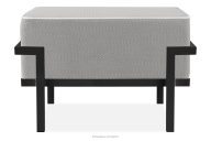 Gartenhocker auf Metallbeinen dunkelgrau/dunkelgrau/weiß