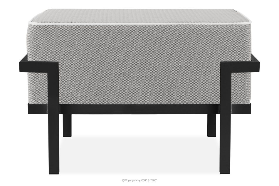 TRIGLO Gartenhocker auf Metallbeinen dunkelgrau/dunkelgrau/weiß dunkelgrau/dunkelgrau/weiß - Foto 0