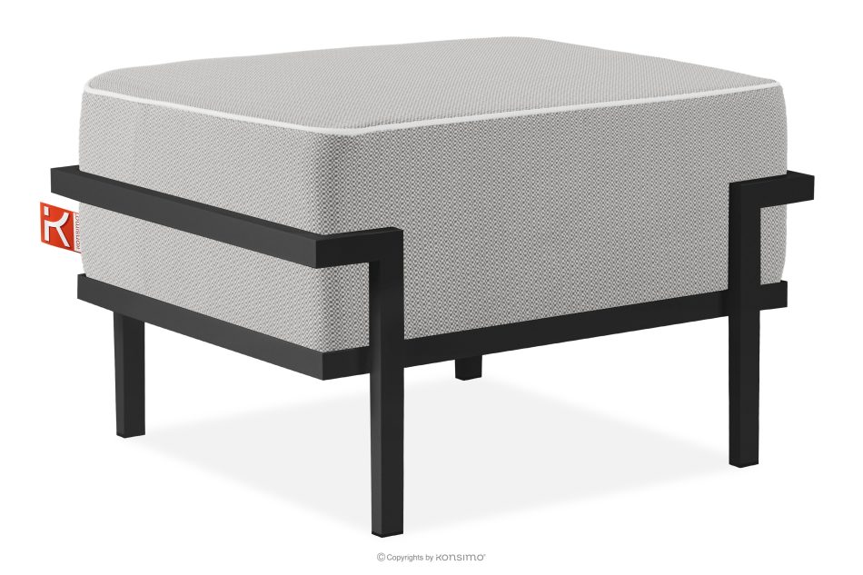 TRIGLO Gartenhocker auf Metallbeinen dunkelgrau/dunkelgrau/weiß dunkelgrau/dunkelgrau/weiß - Foto 2