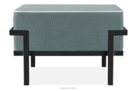 Gartenhocker auf Metallbeinen dunkelgrau/dunkelgrün/weiß