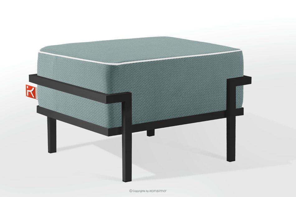 TRIGLO Gartenhocker auf Metallbeinen dunkelgrau/dunkelgrün/weiß dunkelgrau/dunkelgrün/weiß - Foto 1