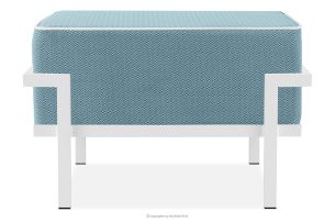 TRIGLO, https://konsimo.de/kollektion/triglo/ Gartenhocker auf Metallbeinen weiß/marineblau/weiß weiß/marineblau/weiß - Foto