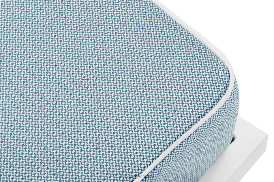 TRIGLO Gartenhocker auf Metallbeinen weiß/marineblau/weiß weiß/marineblau/weiß - Foto 3