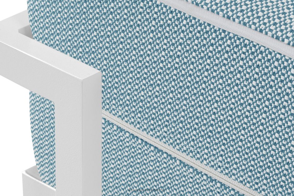 TRIGLO Gartenhocker auf Metallbeinen weiß/marineblau/weiß weiß/marineblau/weiß - Foto 4