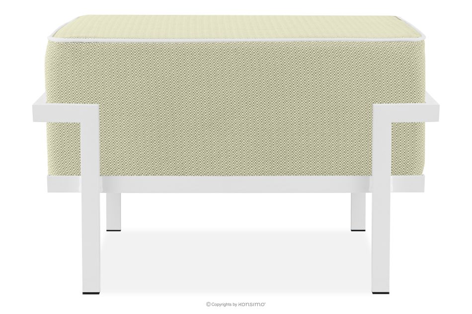 TRIGLO Gartenhocker auf Metallbeinen weiß/hellgrün/weiß weiß/hellgrün/weiß - Foto 0