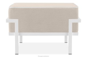 TRIGLO, https://konsimo.de/kollektion/triglo/ Gartenhocker auf Metallbeinen weiß/dunkelbeige/weiß weiß/dunkelbeige/weiß - Foto