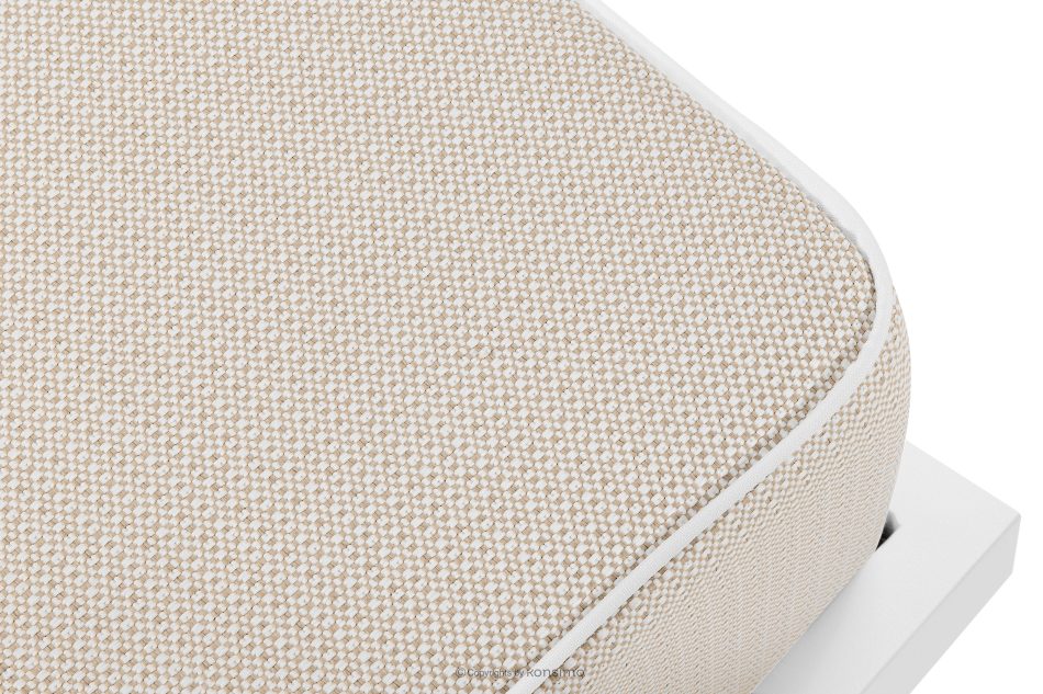 TRIGLO Gartenhocker auf Metallbeinen weiß/dunkelbeige/weiß weiß/dunkelbeige/weiß - Foto 3