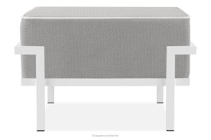 TRIGLO, https://konsimo.de/kollektion/triglo/ Gartenhocker auf Metallbeinen weiß/dunkelgrau/weiß weiß/dunkelgrau/weiß - Foto