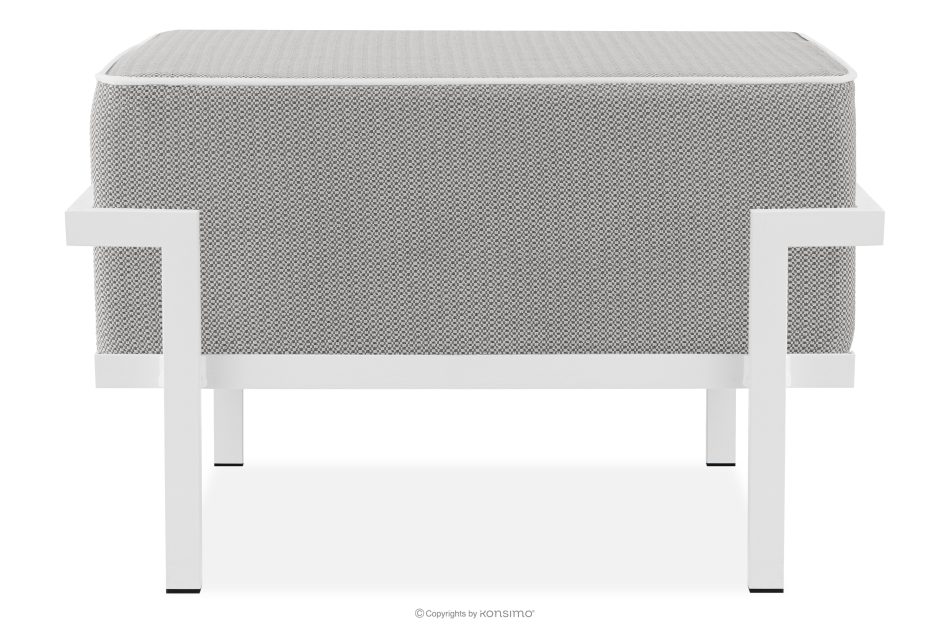 TRIGLO Gartenhocker auf Metallbeinen weiß/dunkelgrau/weiß weiß/dunkelgrau/weiß - Foto 0