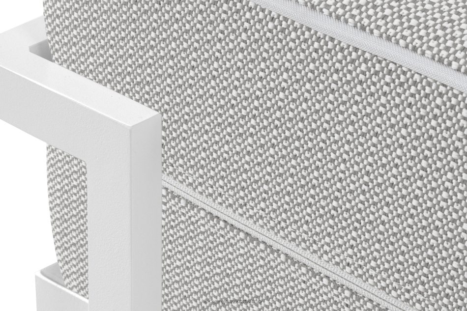 TRIGLO Gartenhocker auf Metallbeinen weiß/dunkelgrau/weiß weiß/dunkelgrau/weiß - Foto 4