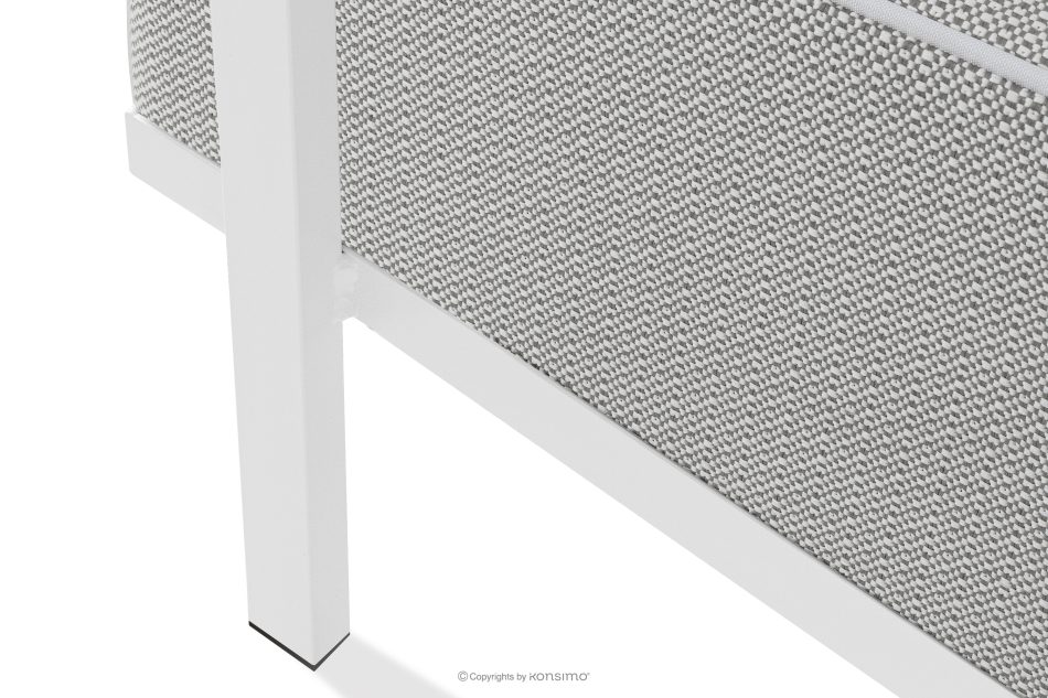 TRIGLO Gartenhocker auf Metallbeinen weiß/dunkelgrau/weiß weiß/dunkelgrau/weiß - Foto 5