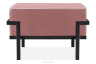 Gartenhocker auf Metallbeinen dunkelgrau/rot/weiß