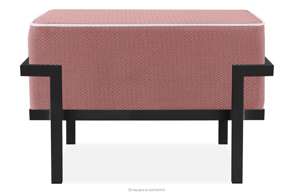 TRIGLO Gartenhocker auf Metallbeinen dunkelgrau/rot/weiß dunkelgrau/rot/weiß - Foto 0