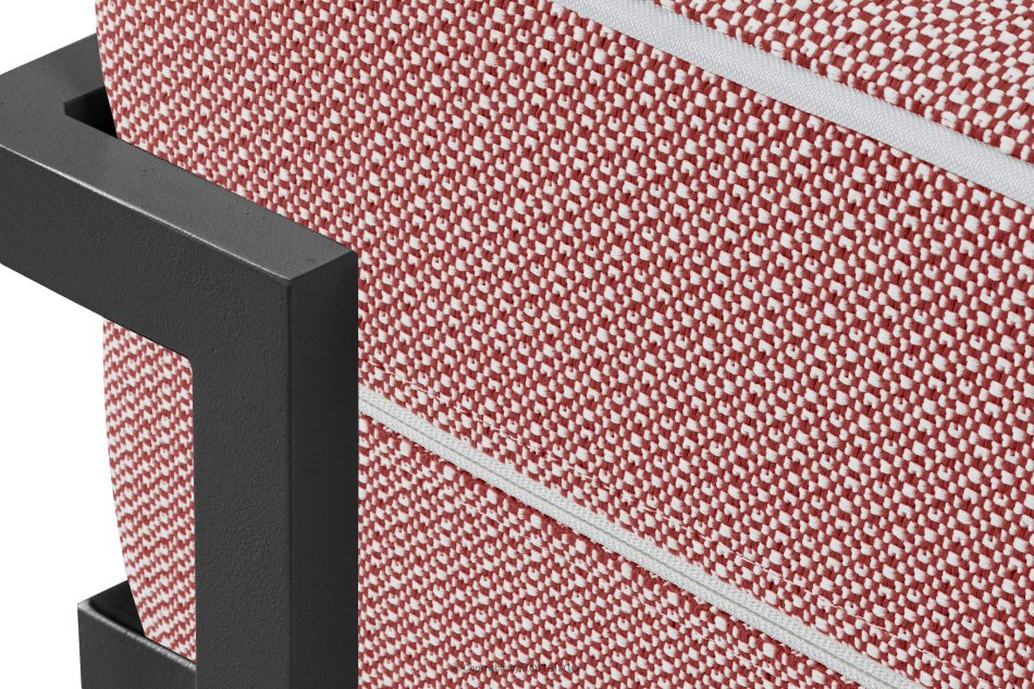 TRIGLO Gartenhocker auf Metallbeinen dunkelgrau/rot/weiß dunkelgrau/rot/weiß - Foto 4