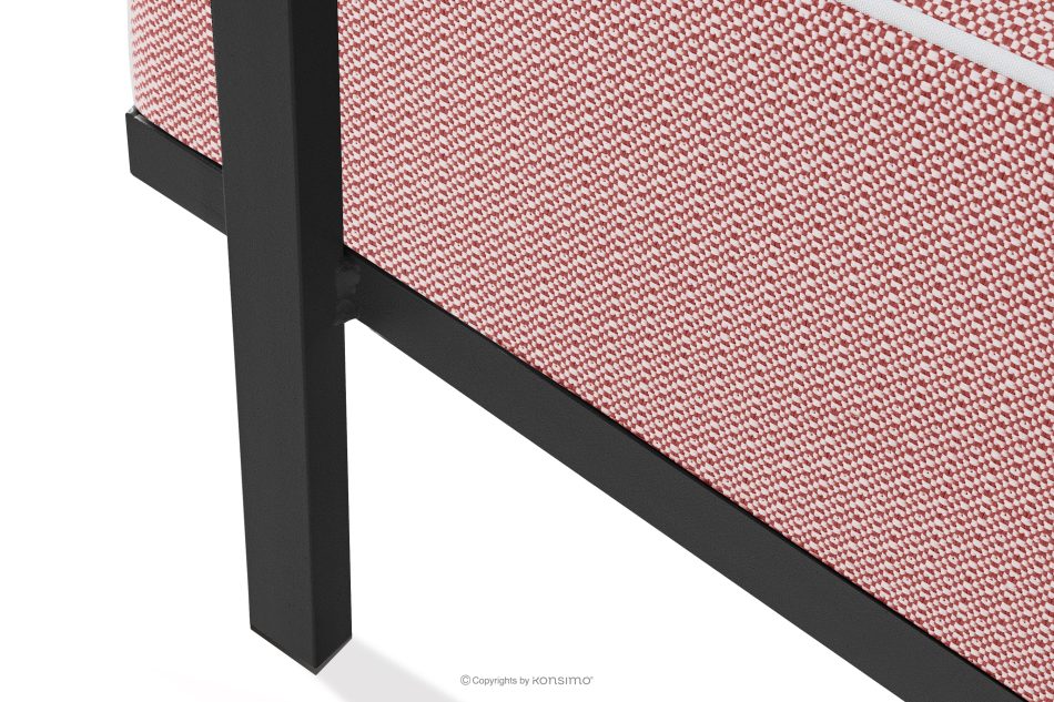 TRIGLO Gartenhocker auf Metallbeinen dunkelgrau/rot/weiß dunkelgrau/rot/weiß - Foto 5