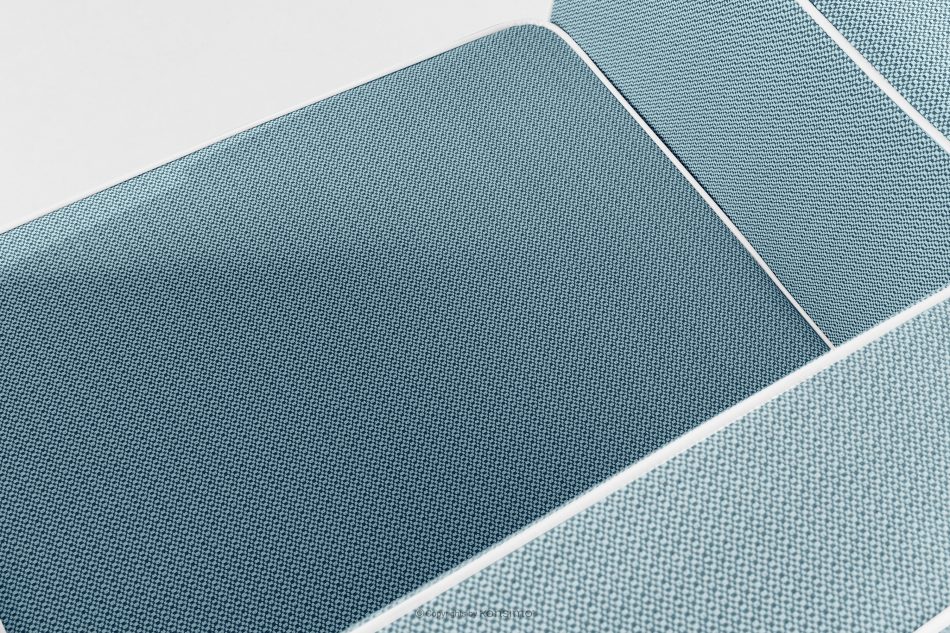 TRIGLO Moderner Gartenstuhl auf Metallbeinen, weiß/marineblau/weiß weiß/marineblau/weiß - Foto 7