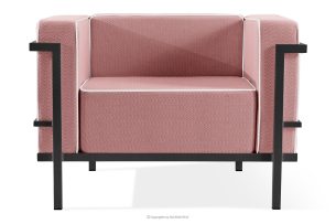 TRIGLO, https://konsimo.de/kollektion/triglo/ Moderner Gartenstuhl auf Metallbeinen dunkelgrau/rot/weiß dunkelgrau/rot/weiß - Foto