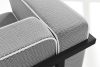 TRIGLO Modernes Gartensofa 2 auf Metallbeinen dunkelgrau/schwarz/weiß dunkelgrau/schwarz/weiß - Foto 6
