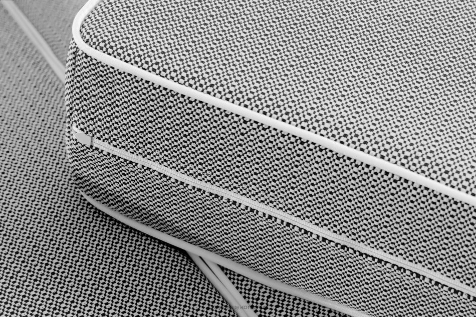 TRIGLO Modernes Gartensofa 2 auf Metallbeinen dunkelgrau/schwarz/weiß dunkelgrau/schwarz/weiß - Foto 9