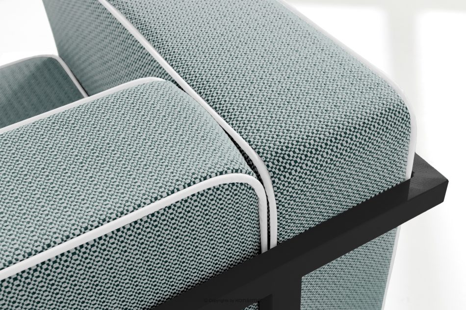 TRIGLO Modernes Gartensofa 2 auf Metallbeinen, dunkelgrau/dunkelgrün/weiß dunkelgrau/dunkelgrün/weiß - Foto 5