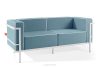 TRIGLO Modernes Gartensofa 2 auf Metallbeinen, weiß/meerblau/weiß weiß/marineblau/weiß - Foto 3