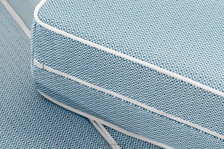 TRIGLO Modernes Gartensofa 2 auf Metallbeinen, weiß/meerblau/weiß weiß/marineblau/weiß - Foto 9