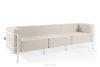 TRIGLO Modernes Gartensofa 3 auf Metallbeinen weiß/dunkelbeige/weiß weiß/dunkelbeige/weiß - Foto 3