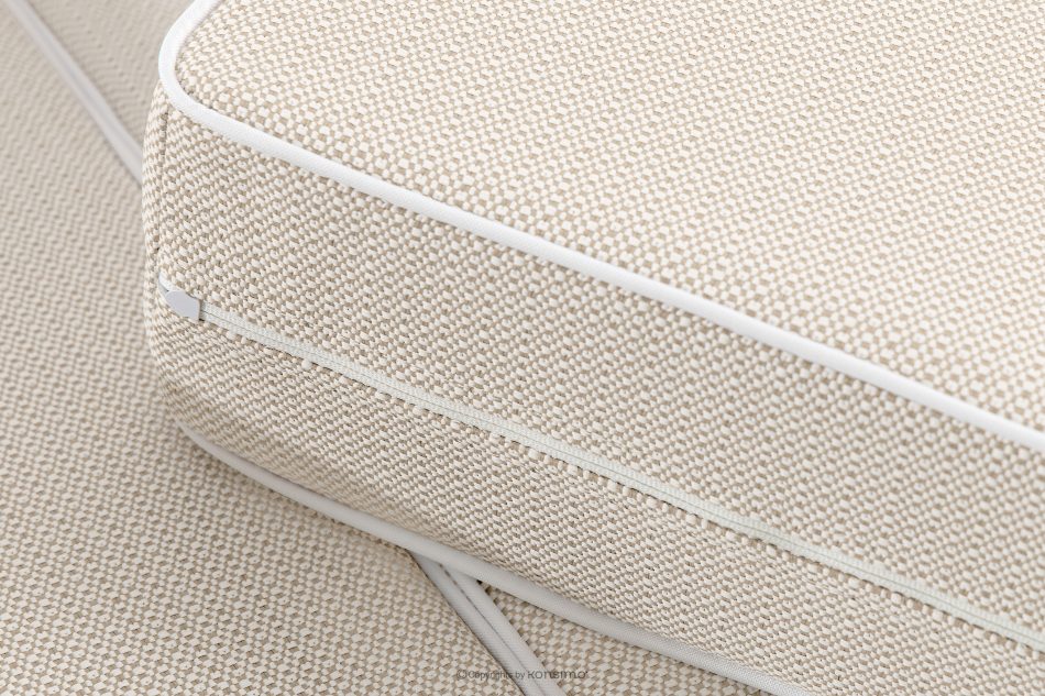 TRIGLO Modernes Gartensofa 3 auf Metallbeinen weiß/dunkelbeige/weiß weiß/dunkelbeige/weiß - Foto 9