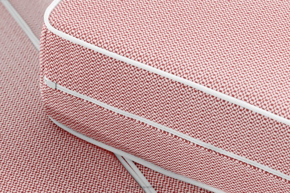 TRIGLO Modernes Gartensofa 3 auf Metallbeinen dunkelgrau/rot/weiß dunkelgrau/rot/weiß - Foto 9