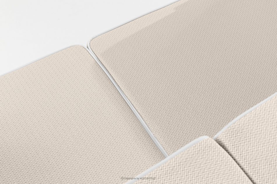 TRIGLO Gartenmöbel-Set 2x Sessel, Zweisitzer-Sofa, Tisch weiß/dunkelbeige/weiß weiß/dunkelbeige/weiß - Foto 12