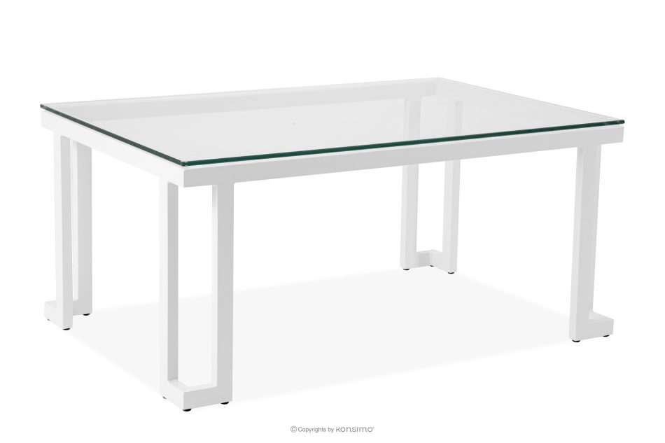 TRIGLO Gartenmöbel-Set 2x Sessel, Zweisitzer-Sofa, Tisch weiß/dunkelbeige/weiß weiß/dunkelbeige/weiß - Foto 14