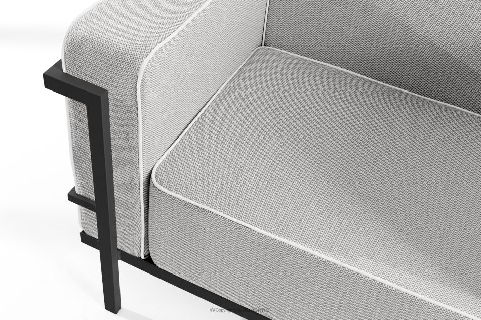 TRIGLO Gartenmöbel-Set 2x Sessel, Dreisitzer-Sofa, Tisch dunkelgrau/dunkelgrau/weiß dunkelgrau/dunkelgrau/weiß - Foto 8