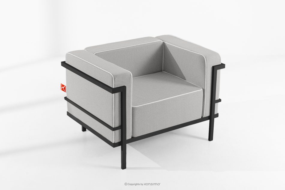 TRIGLO Gartenmöbel-Set 2x Sessel, Dreisitzer-Sofa, Tisch dunkelgrau/dunkelgrau/weiß dunkelgrau/dunkelgrau/weiß - Foto 17