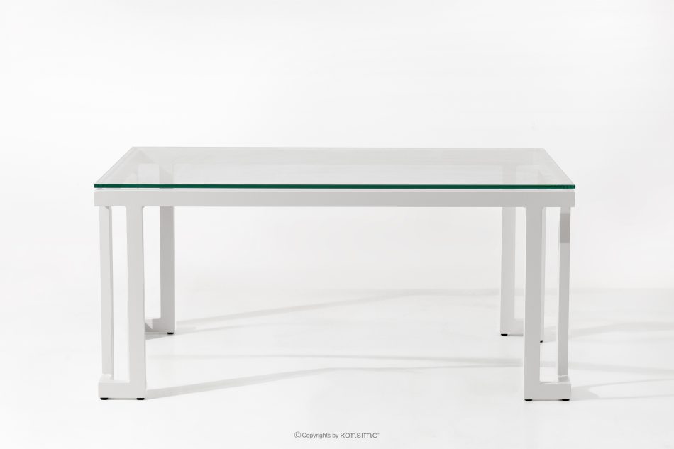 TRIGLO Gartenmöbel-Set 2x Sessel, Dreisitzer-Sofa, Tisch weiß/dunkelgrau/weiß weiß/dunkelgrau/weiß - Foto 17