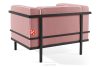 TRIGLO Gartenmöbel-Set 2x Sessel, Dreisitzer-Sofa, Tisch dunkelgrau/rot/weiß dunkelgrau/rot/weiß - Foto 8