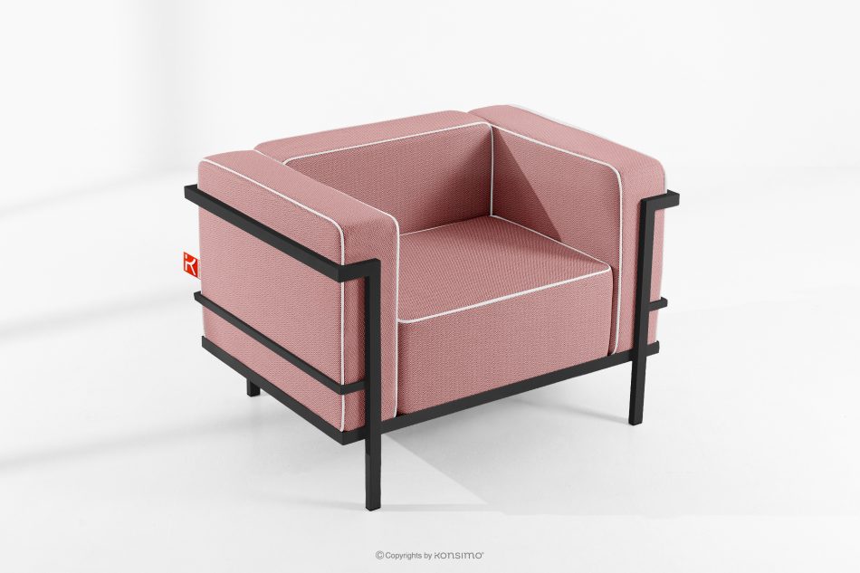 TRIGLO Gartenmöbel-Set 2x Sessel, Dreisitzer-Sofa, Tisch dunkelgrau/rot/weiß dunkelgrau/rot/weiß - Foto 17