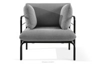 Loft-Gartenstuhl auf Metallbeinen anthrazit/schwarz/weiß