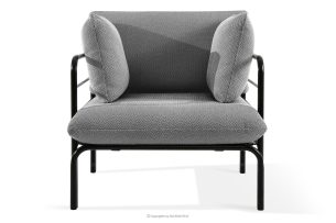 RAMBE, https://konsimo.de/kollektion/rambe/ Loft-Gartenstuhl auf Metallbeinen anthrazit/schwarz/weiß anthrazit/schwarz/weiß - Foto