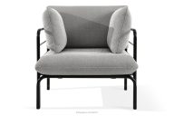 Loft-Gartenstuhl auf Metallbeinen anthrazit/dunkelgrau/weiß