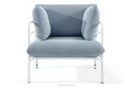 Loft-Gartenstuhl mit Metallbeinen, weiß/marineblau/weiß