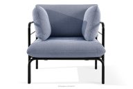 Loft-Gartenstuhl auf Metallbeinen anthrazit/marineblau/weiß