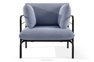 RAMBE, https://konsimo.de/kollektion/rambe/ Loft-Gartenstuhl auf Metallbeinen anthrazit/marineblau/weiß anthrazit/marineblau/weiß - Foto