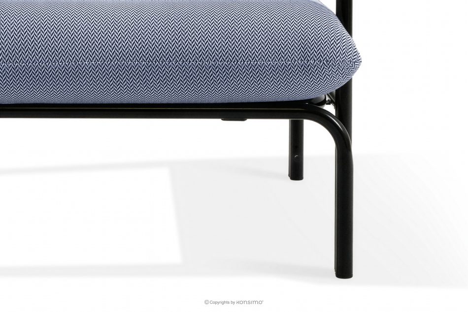 RAMBE Loft-Gartenstuhl auf Metallbeinen anthrazit/marineblau/weiß anthrazit/marineblau/weiß - Foto 9