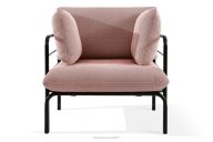 Loft-Gartenstuhl auf Metallbeinen anthrazit/rot/weiß